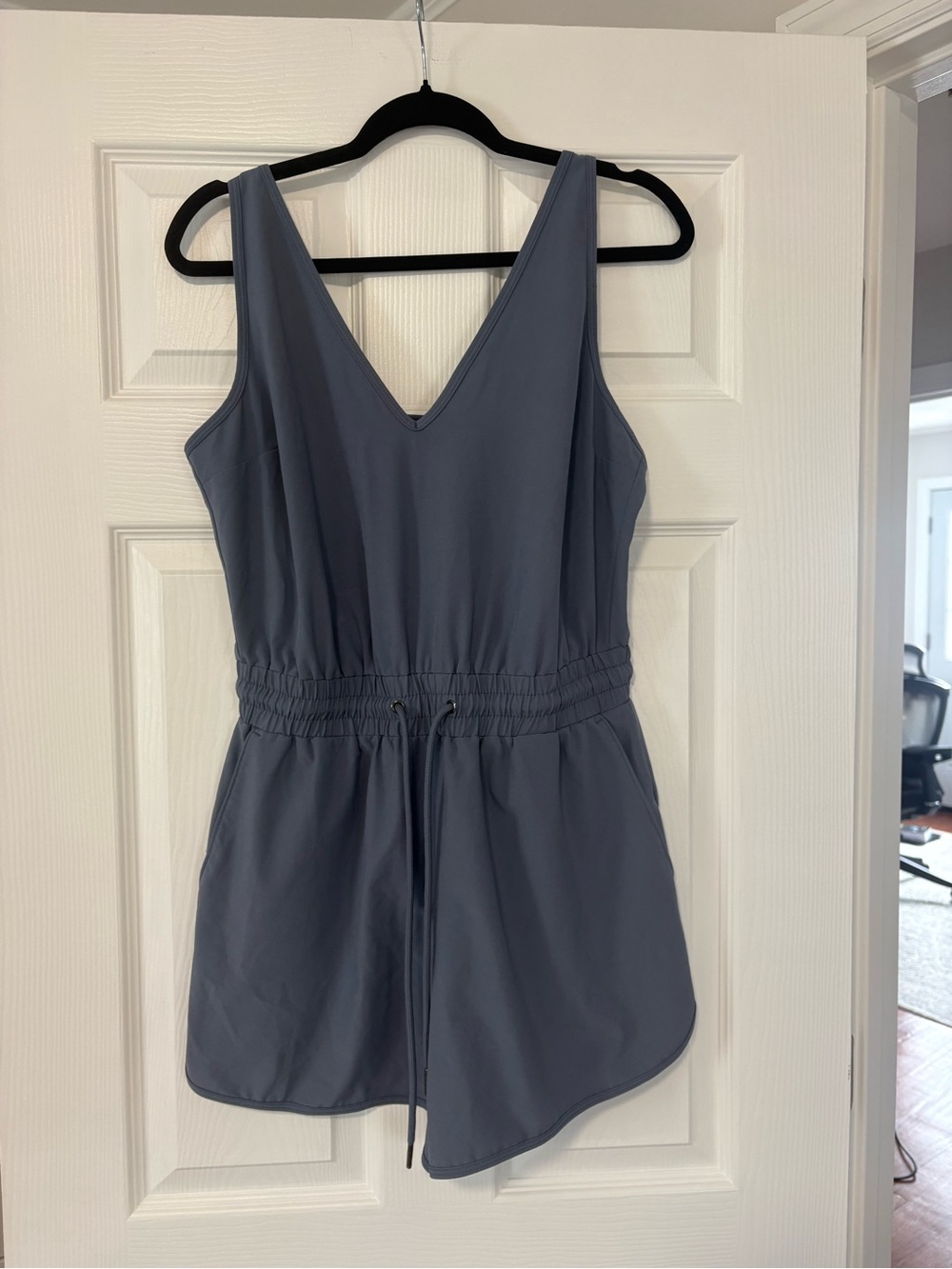 Abercrombie & Fitch Slate Blue Drawstring Romper